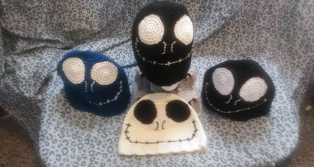 Skeleton beanie hat